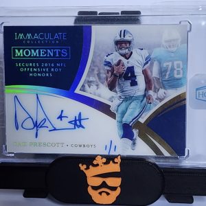 Dak Prescott, Cowboys, Panini Immaculate, Panini Honors, 1/1, one of one, football cards, nfl cards, rookie card, autograph