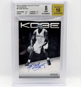2012-13 Panini Kobe Anthology Kobe Bryant Autograph 15/24 #8 BGS 8/10